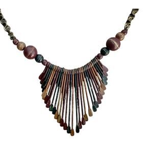 Vintage Hippie Natural necklace raw rustic earthy natural accessory boho indie